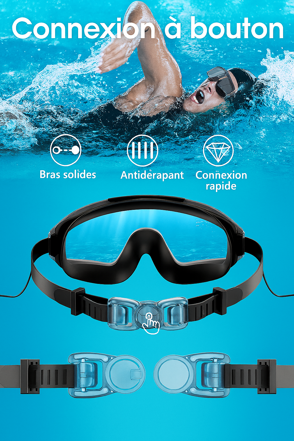 Lunettes de Piscine BleaMud pour Adultes et Enfants